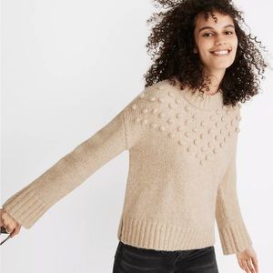 Madewell Cream Bobble Turtleneck Sweater Size L